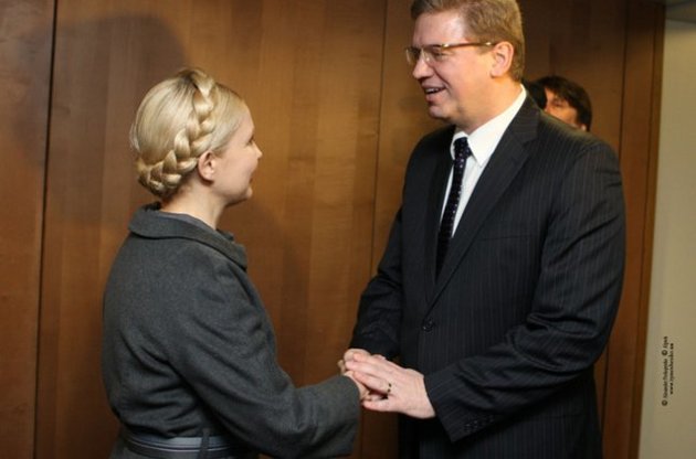 Еврокомиссар Фюле рассчитывает на скорейшее разрешение ситуации с Тимошенко