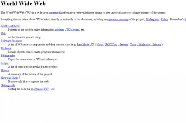 В честь 20-летия интернета восстановили первый в истории веб-сайт