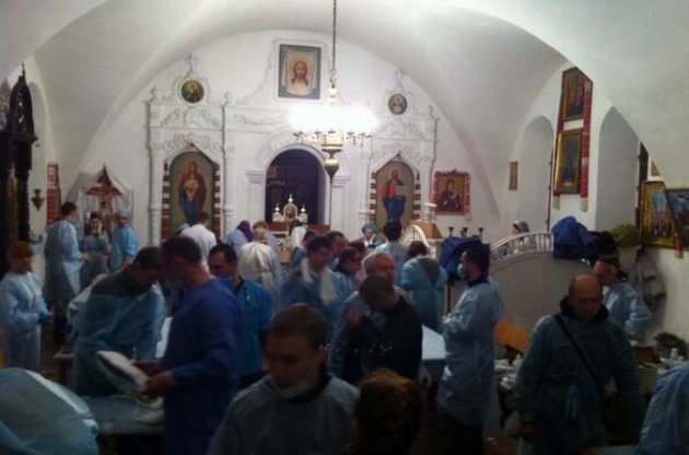 В Михайловском соборе развернули резервный госпиталь