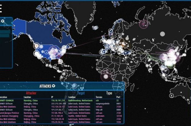 За хакерскими кибератаками по всему миру можно следить в режиме online
