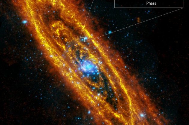 У галактиці Андромеда знайдена нейтронна зірка, що обертається