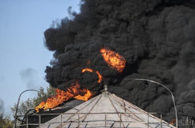 В Киевской области произошел взрыв на нефтебазе