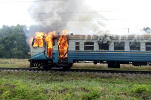 В Винницкой области горела электричка "Казатин-Жмеринка"