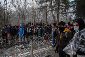 Греки на тракторах сдерживают беженцев на границе с Турцией