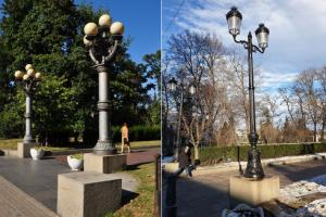 СБУ заинтересовалась "испанскими" фонарями в Мариинском парке