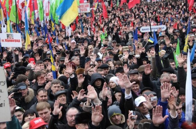 За время правления Януковича количество акций протеста выросло почти на 60%