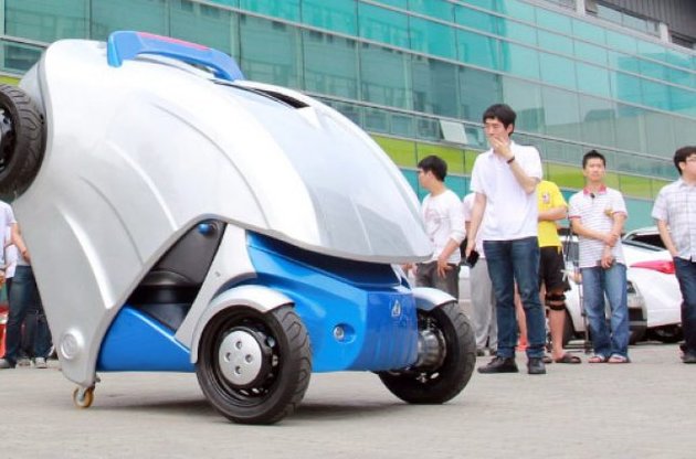 Корейцы создали электромобиль, который складывается в шарик