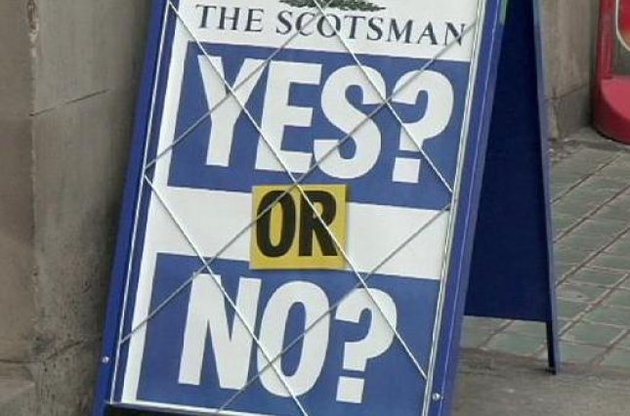 Финальный опрос шотландцев на референдуме показал: 54% - против независимости