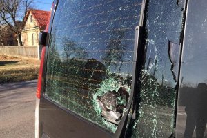 "Титушки" атаковали автомобиль акции #СТОПДовгий