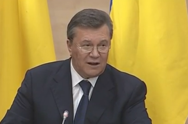 Янукович опровергает обвинения в финансировании боевиков