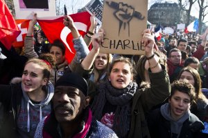 На "Марш Единства" в Париже вышли около полутора миллиона человек