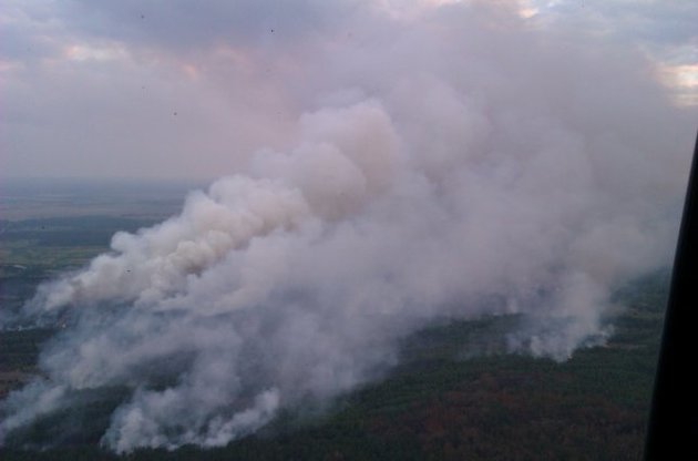 Пожежа в Чорнобильській зоні поширилася на площу 130 га, працюють рятувальники ДСНС