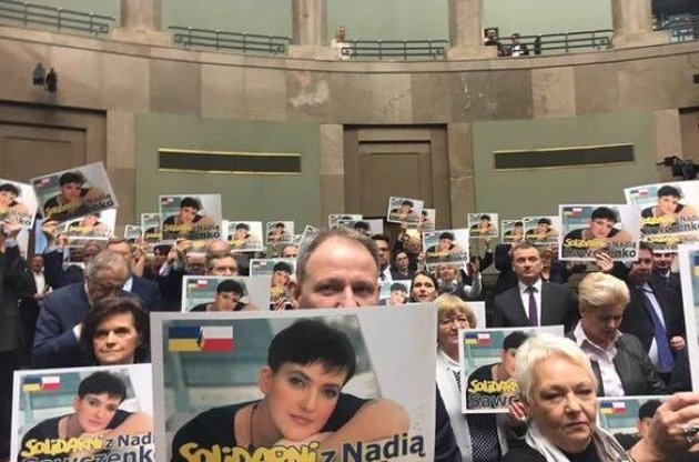 Сейм Польщі одноголосно ухвалив заяву з вимогою звільнити Савченко