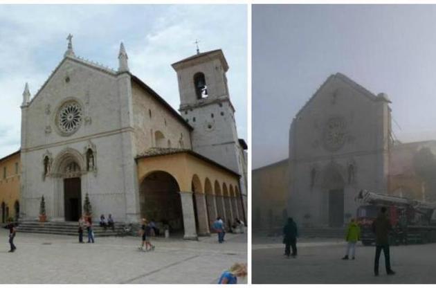 Мощное землетрясение в центральной Италии разрушило исторические здания