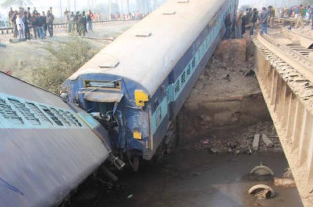 При аварии поезда в Индии погибли 36 человек, 50 ранены