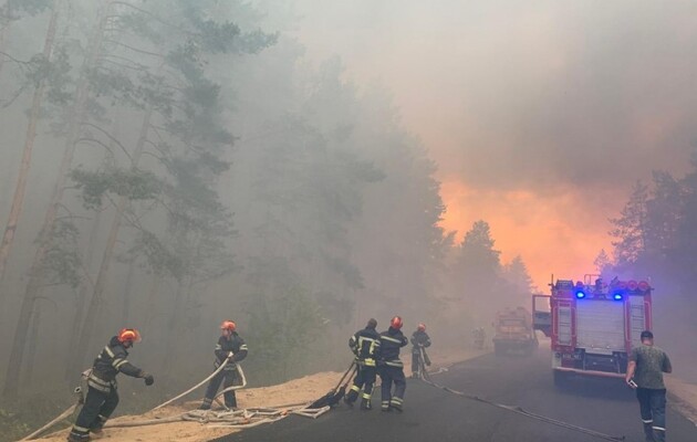 Пожарные от огня спасли электроподстанцию и газопровод в Станично-Луганском районе 