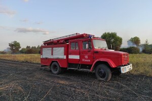 На Черниговщине огонь охватил 55 га пшеничного поля: фоторепортаж