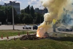 В Харькове посреди жилого массива «проснулся дракон» - видео 