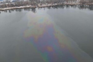 В Киеве неизвестные слили в озеро нефтепродукты