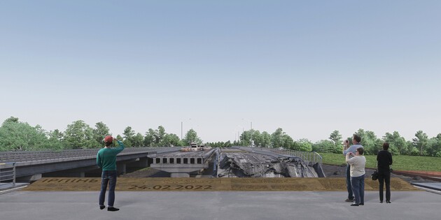 Возле подорванного моста в Ирпене создадут мемориальный комплекс