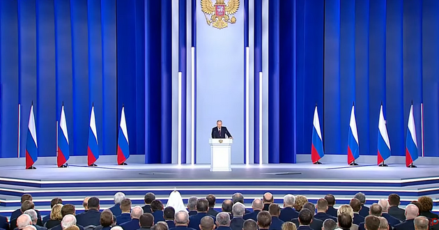 Putin during his address to the federal assembly: 