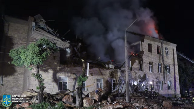 Последствия ночного удара по Харькову  в фото и відео 