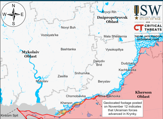 Так будет ли отход РФ с Левого берега Херсонщины: оценка ISW по информкампании Москвы