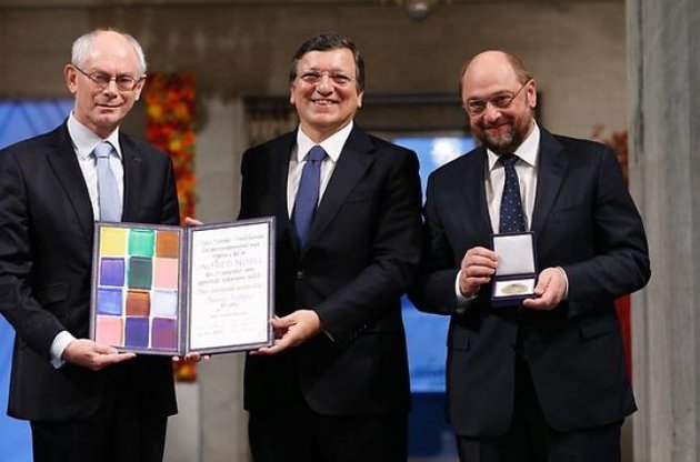 Нобелівську премію миру вручили трьом керівникам Євросоюзу