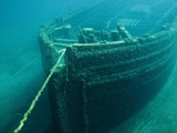 Затонувший корабль. Озеро Гудрон, Канада. Фото NOAA/Flickr
