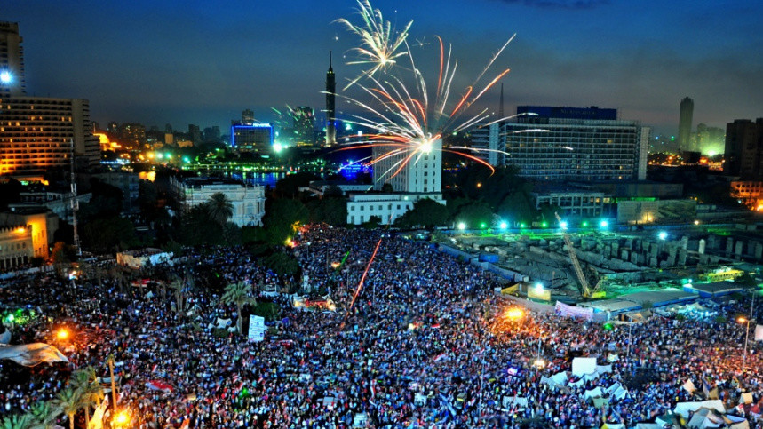 Низложение Мурси на площади Тахрир праздновали всю ночь