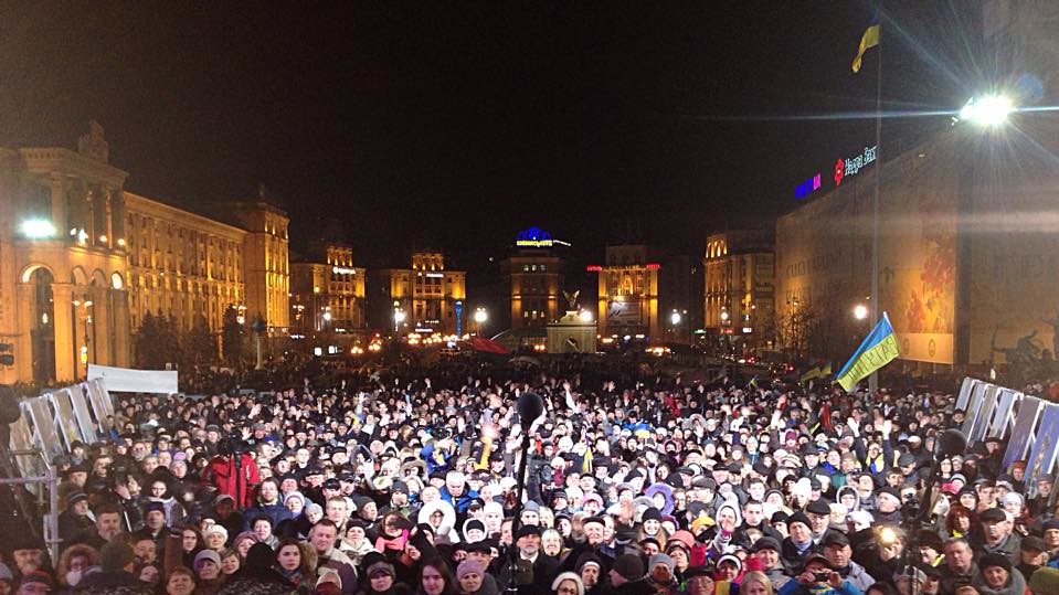 Празднование годовщины Майдана, Киев, 21 ноября