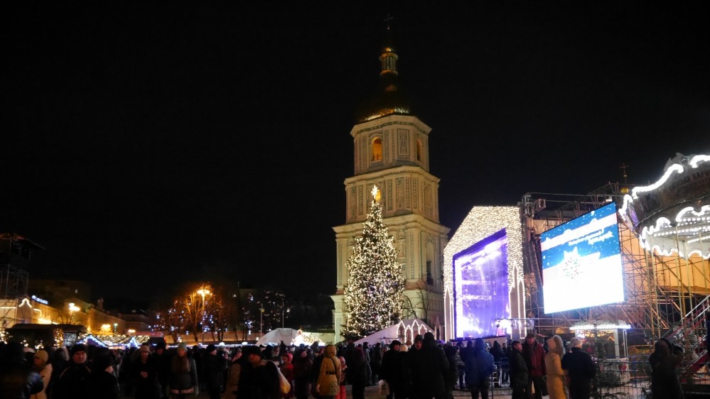 Фото: Эльдар Сарахман, Новый год-2015 на Софийской площади, Киев
