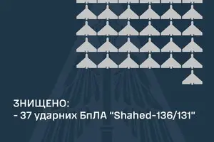Масовану атаку дронів на Україну ППО відпрацювала стовідсотково - Олещук