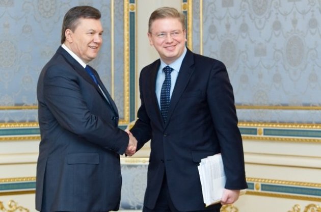 Виктор Янукович на встрече со Штефаном Фюле в Киеве