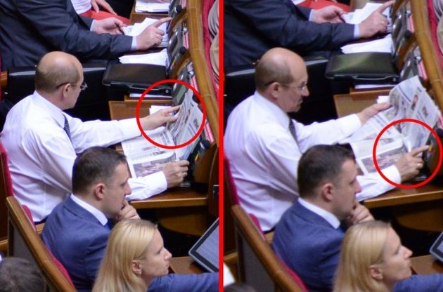 Депутат от фракции "Батьківщина" Ольга Сикора голосует за коллегу