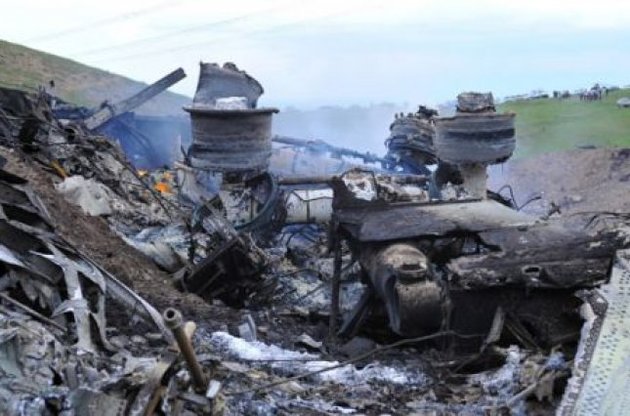 Опубликовано видео падения горящих обломков самолета ВВС США в Киргизии