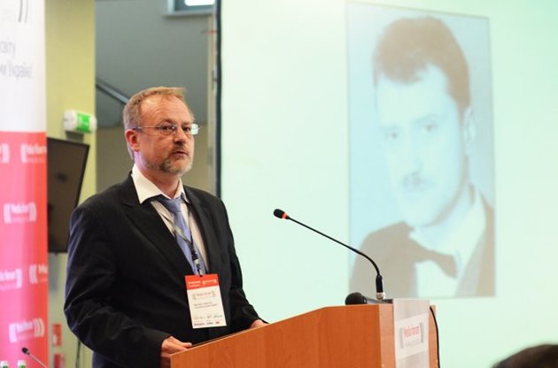 Олексій Шалайський на врученні премії у Львові