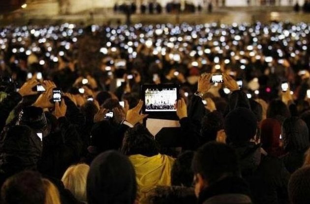 Во время инаугурации Папы Римского