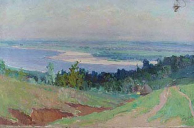 &laquo;Село у реки&raquo; работы Николая Глущенко