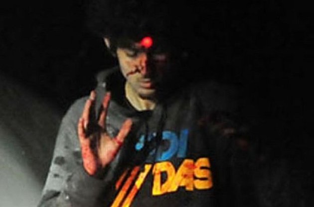 Джохар Царнаев во время задержания