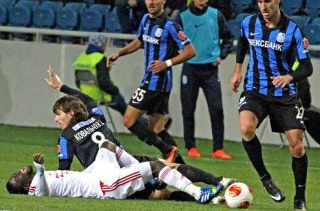 Лига Европы: "Черноморец" проиграл во втором матче подряд, "Днепр" выиграл в Португалии