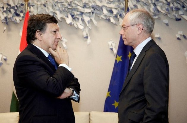 Жозе Мануель Баррозу і Херман ван Ромпей