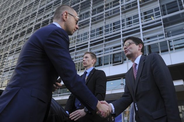 Арсений Яценюк в Брюсселе