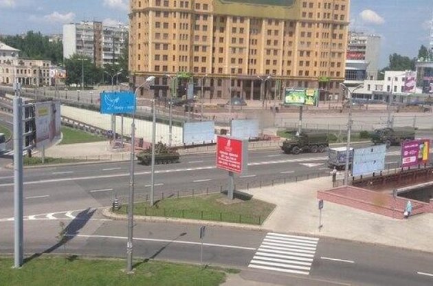 Военная техника боевиков в Донецке