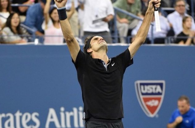 Роджер Федерер в девятый раз пробился в полуфинал US Open