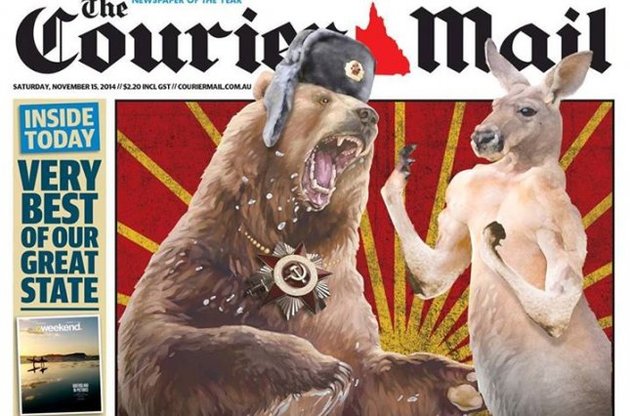 Медведь против кенгуру: австралийская газета изобразила встречу Путина и Эбботта
