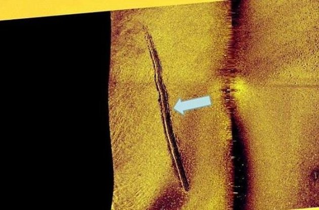 Ехолокаційне зображення невідомої субмарини біля берегів Швеції.