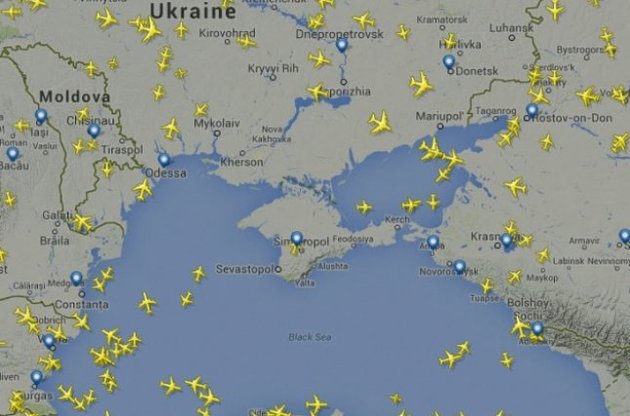 Украина и ICAO согласовали маршруты авиадвижения над Черным морем