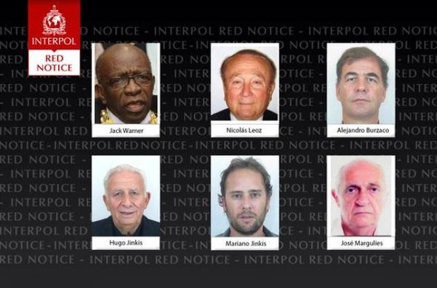 Интерпол: в розыске шесть фигурантов дела о коррупции в ФИФА