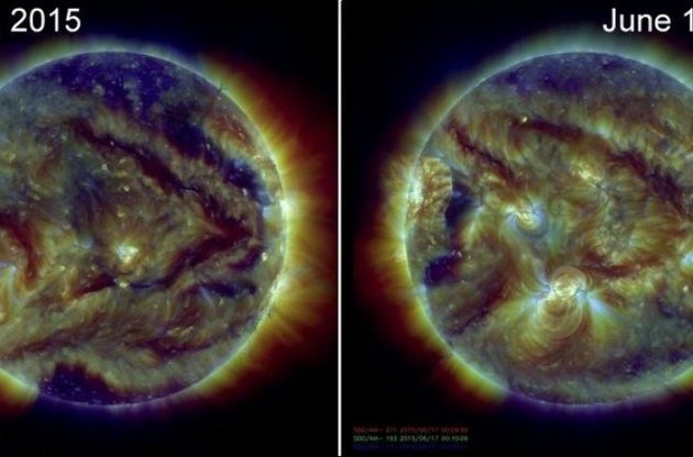 NASA опублікувало фотографію еволюції гігантської стрілки на Сонці